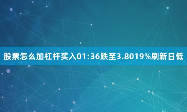 股票怎么加杠杆买入01:36跌至3.8019%刷新日低