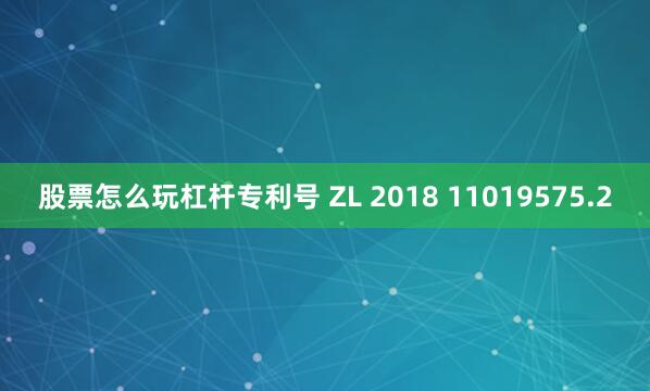 股票怎么玩杠杆专利号 ZL 2018 11019575.2